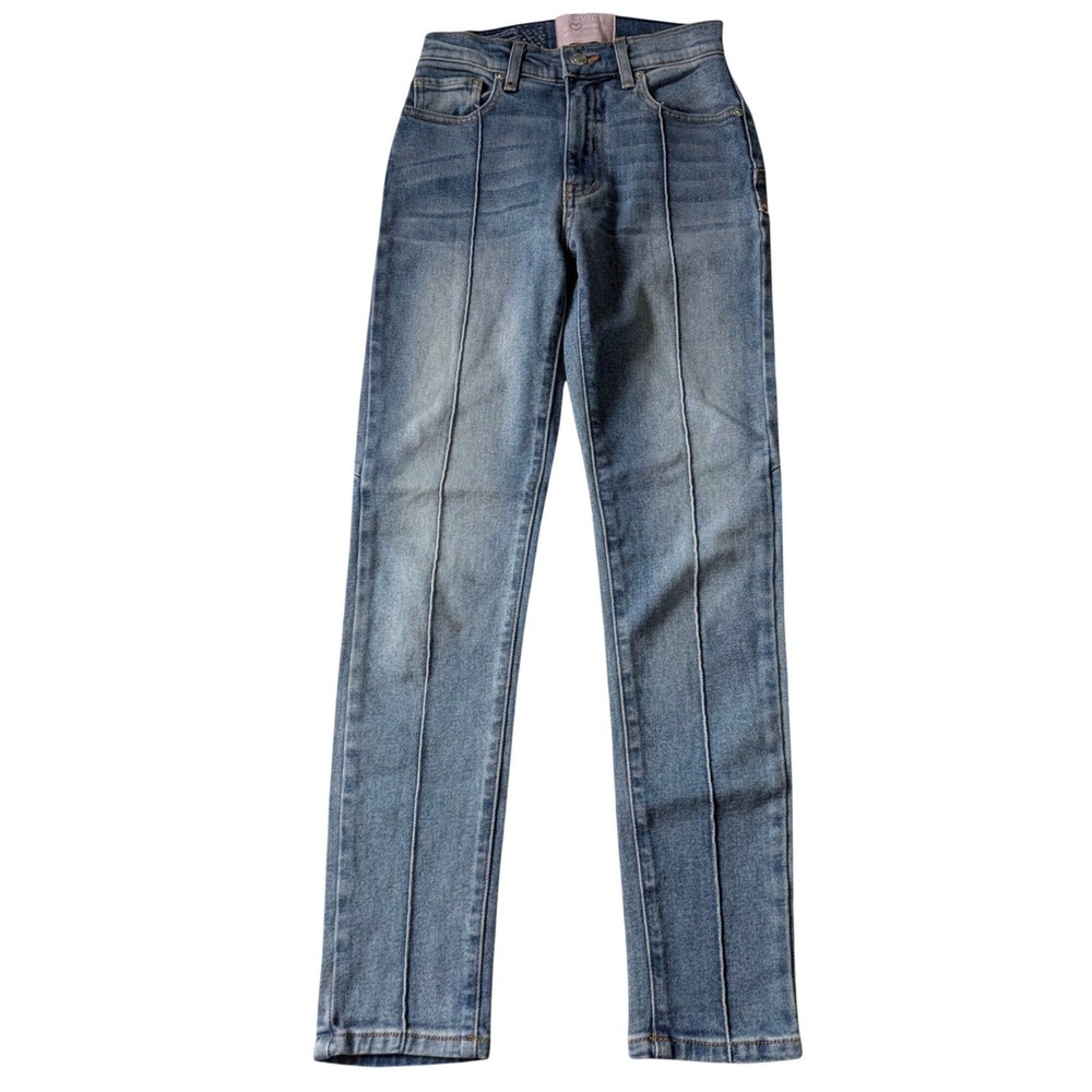Revice Denim Venus Star Blue High Rise Straight Leg Jeans Womens Size 24